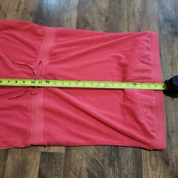 Vintage Express Pink Terry Cloth White Trim Y2K Strapless Romper Size Large - Picture 3 of 10